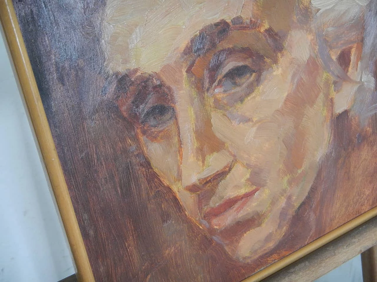 Mina Anselmi, Volto di donna, dipinto a olio su compensato, 1946 4