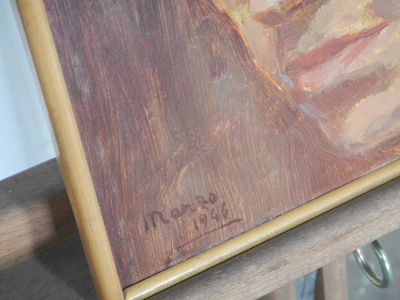 Mina Anselmi, Volto di donna, dipinto a olio su compensato, 1946 5