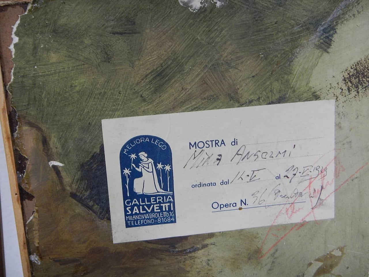 Mina Anselmi, Volto di donna, dipinto a olio su compensato, 1946 9