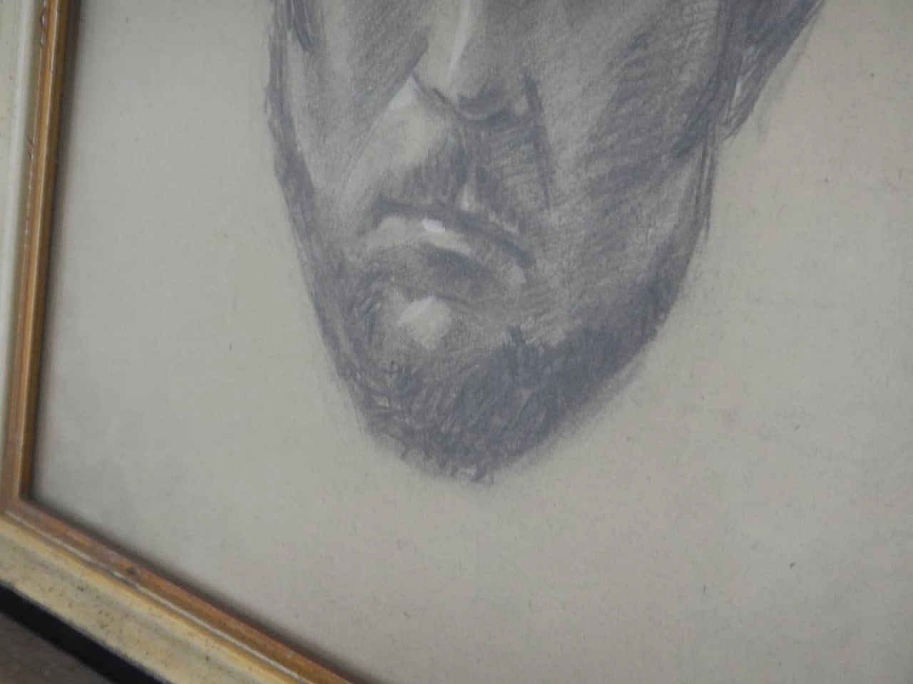 Mina Anselmi, Volto di uomo, carboncino su compensato, anni '40 8