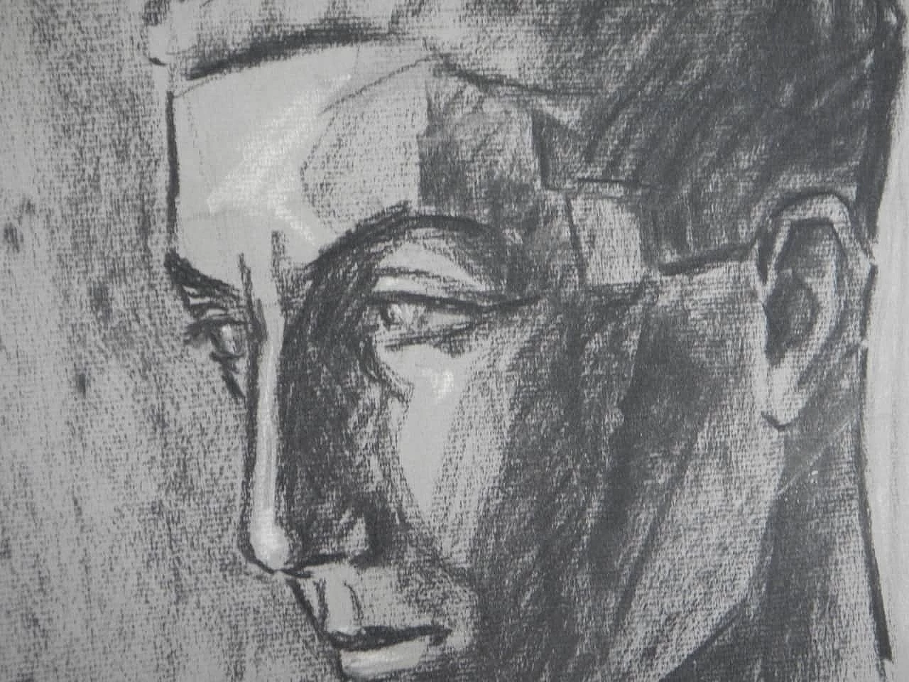 Mina Anselmi, Young man, charcoal on paper, 1940 4