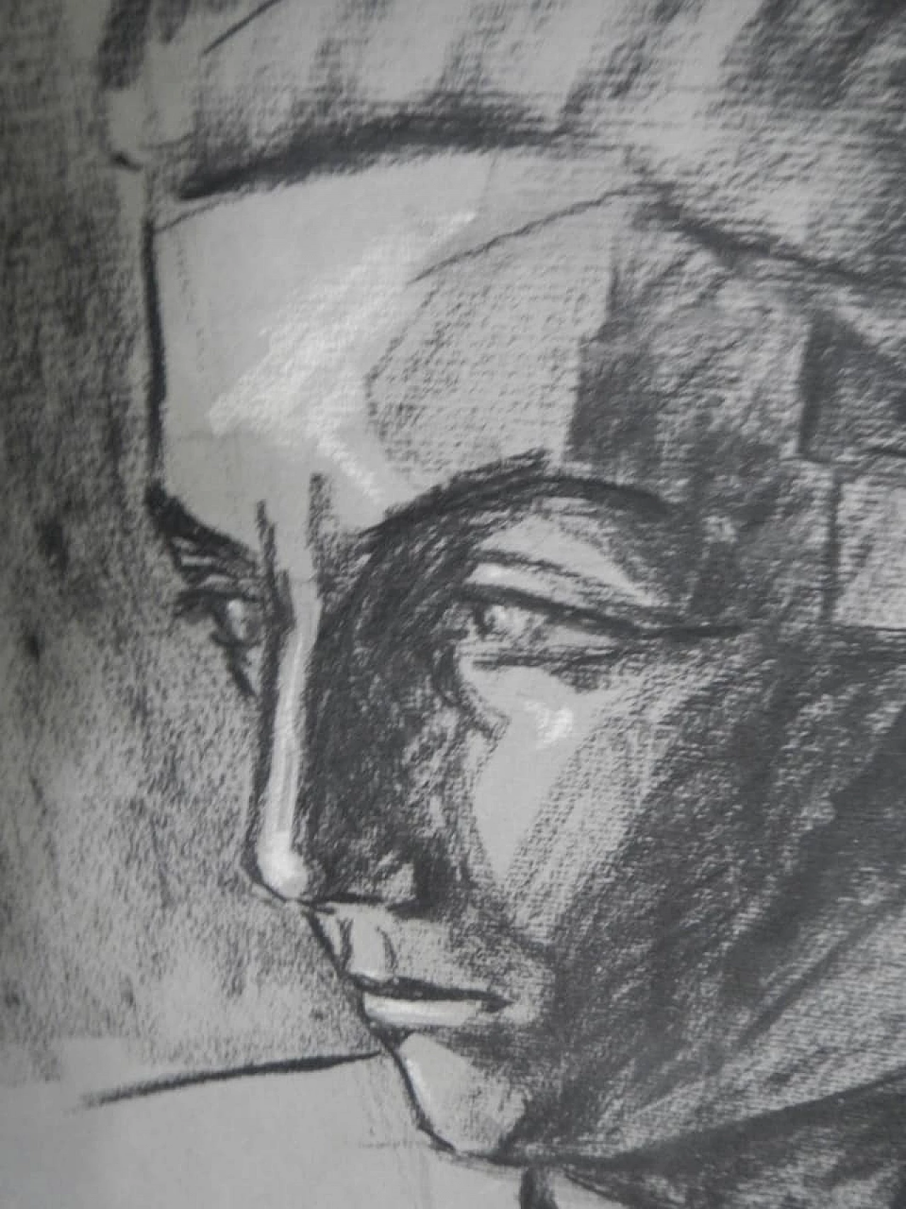 Mina Anselmi, Young man, charcoal on paper, 1940 6