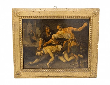 Flagellazione di Cristo, olio su rame, '600
