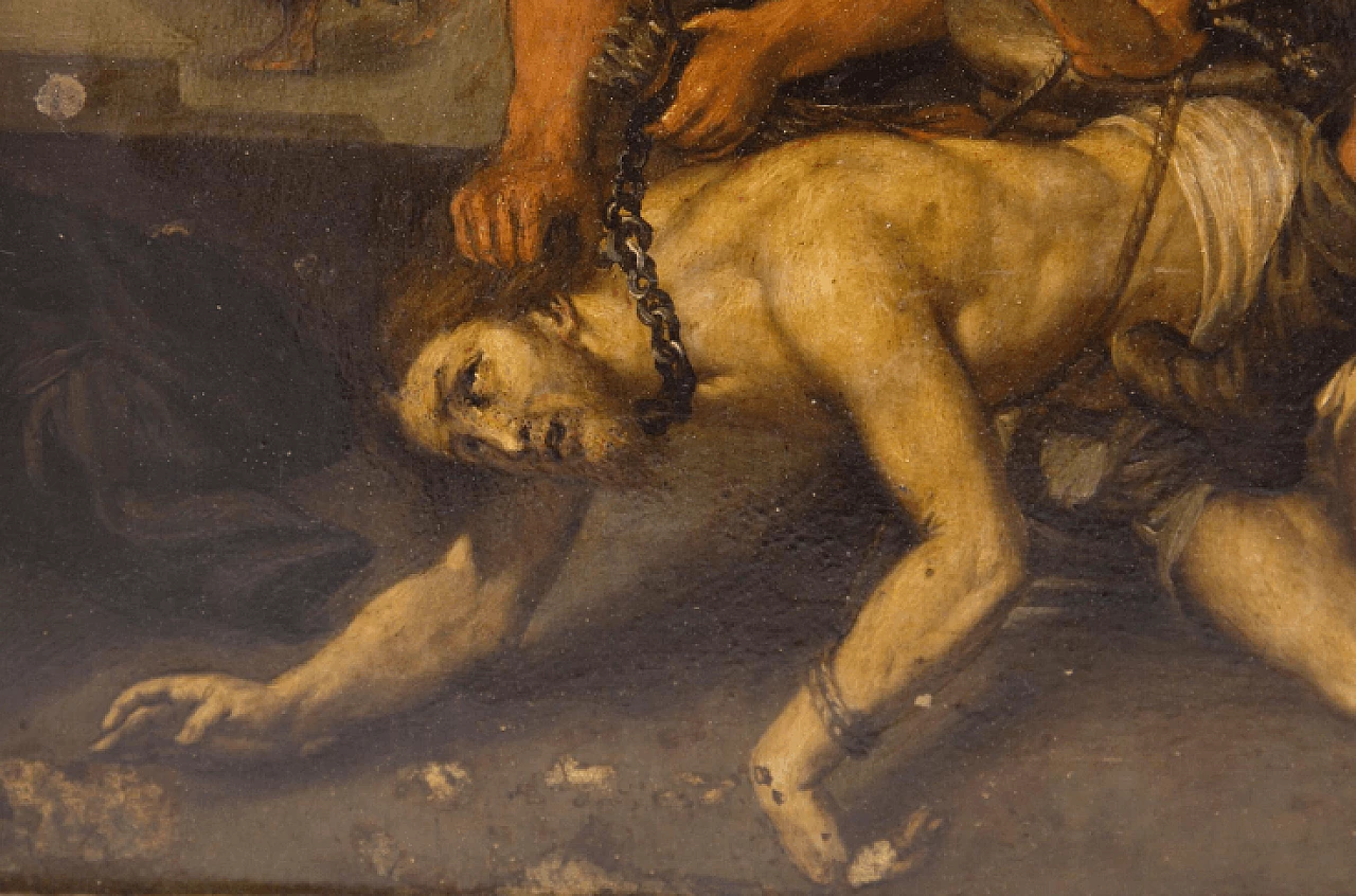 Flagellazione di Cristo, olio su rame, '600 6