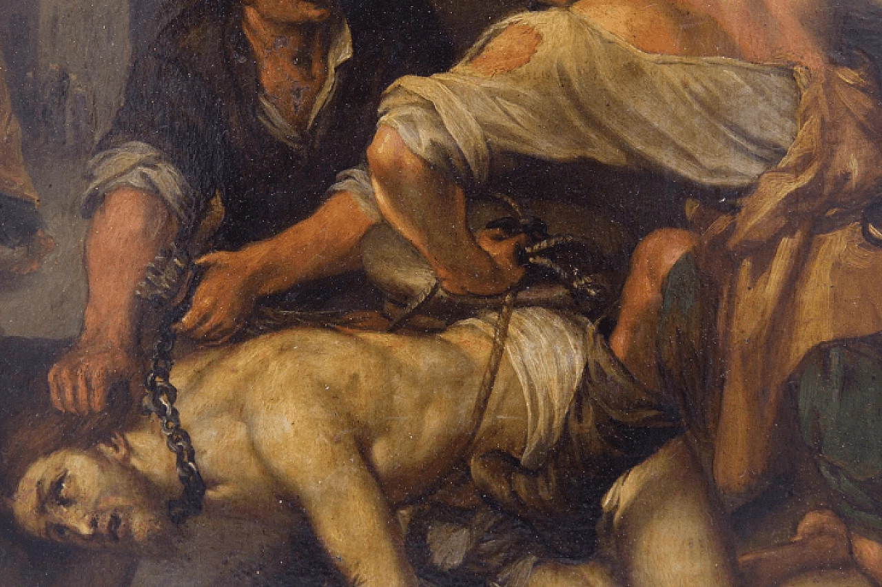 Flagellation of Christ, oil on copper, 17th century 7