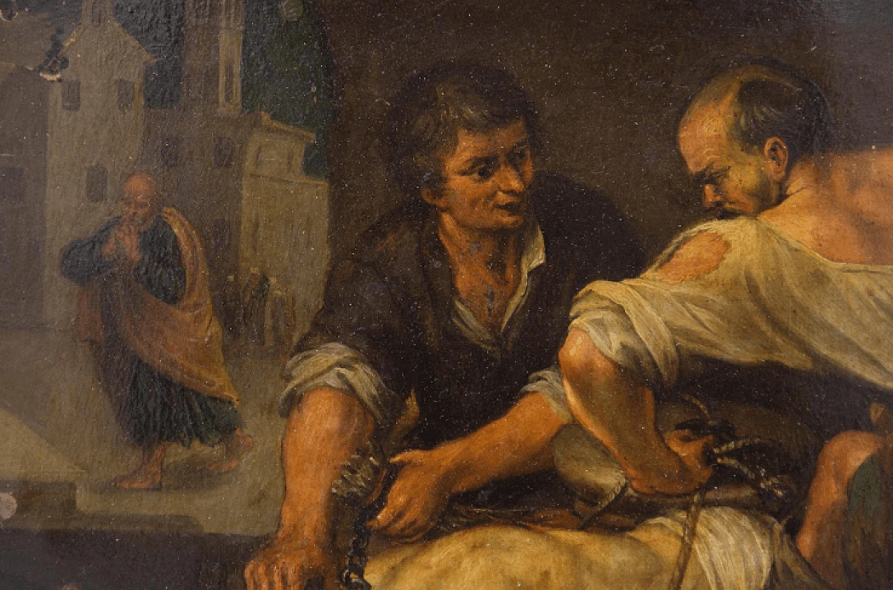 Flagellazione di Cristo, olio su rame, '600 12