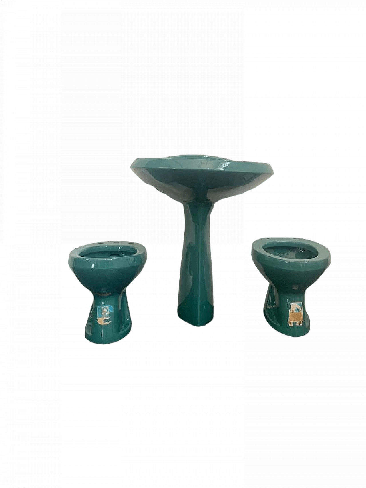 Lavandino, bidet e wc Ellisse di Gio Ponti di Ideal Standard, anni '70 11
