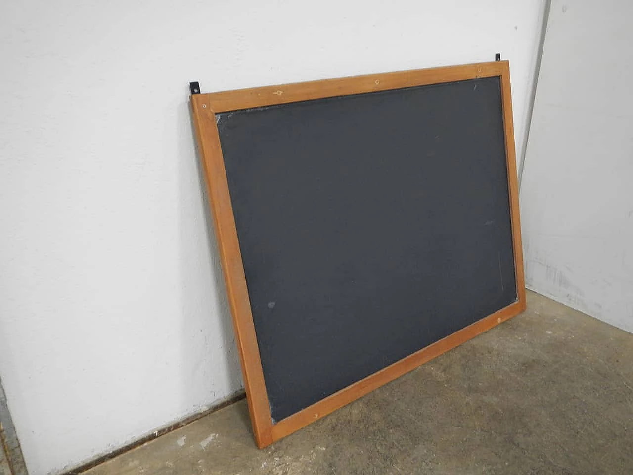 Slate school blackboard with beech frame, 1980s 2