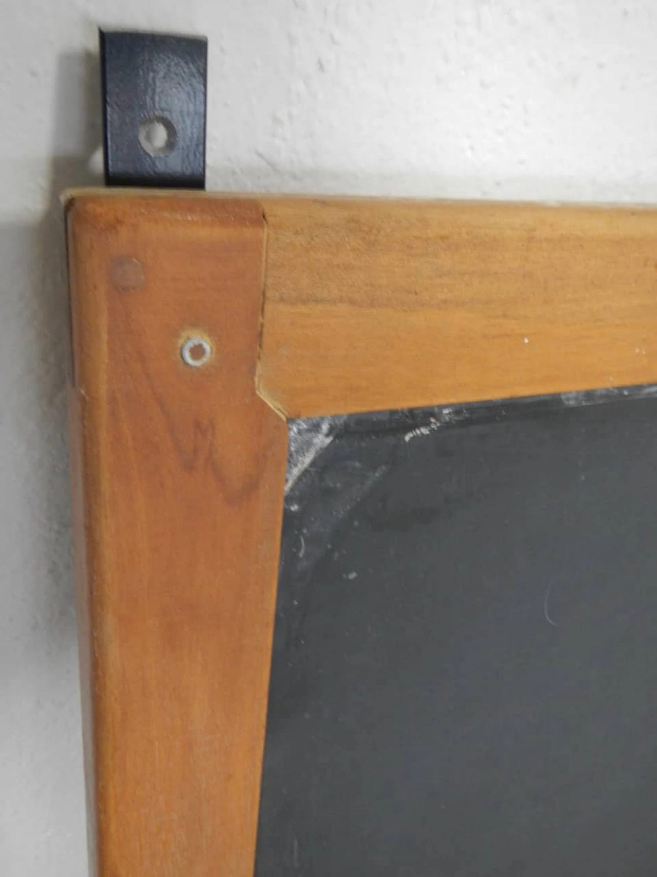 Slate school blackboard with beech frame, 1980s 3
