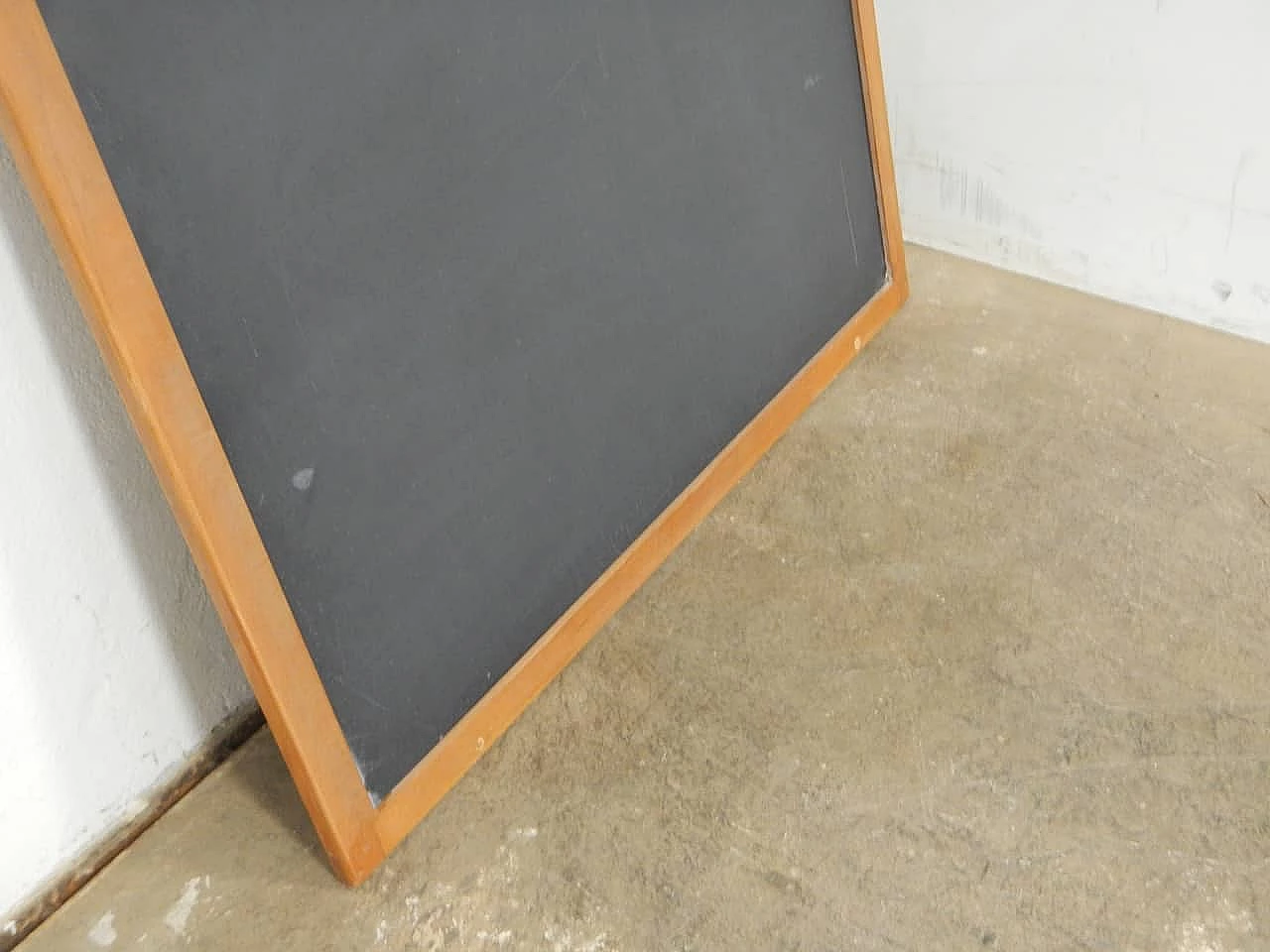 Slate school blackboard with beech frame, 1980s 6