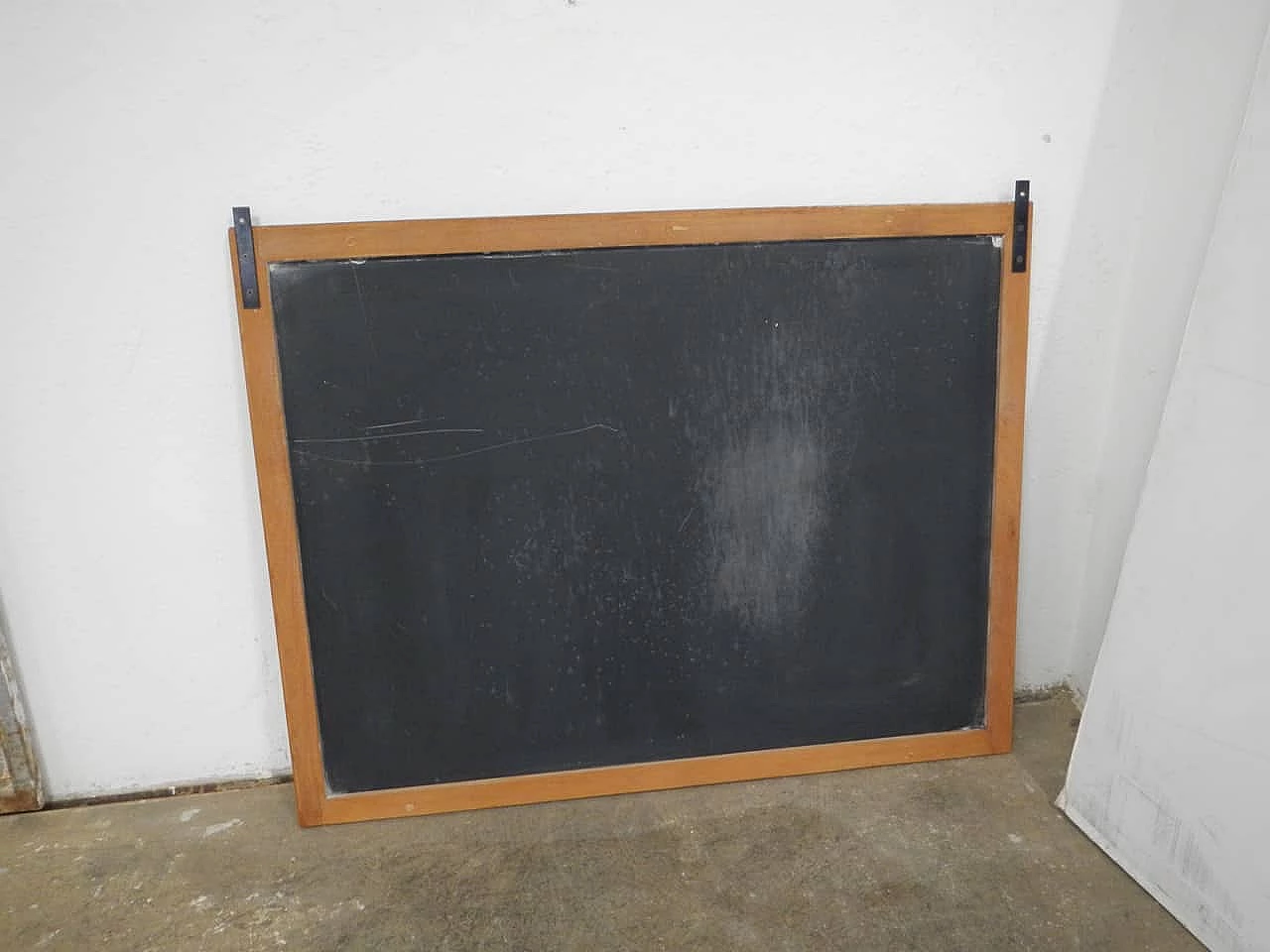 Slate school blackboard with beech frame, 1980s 7