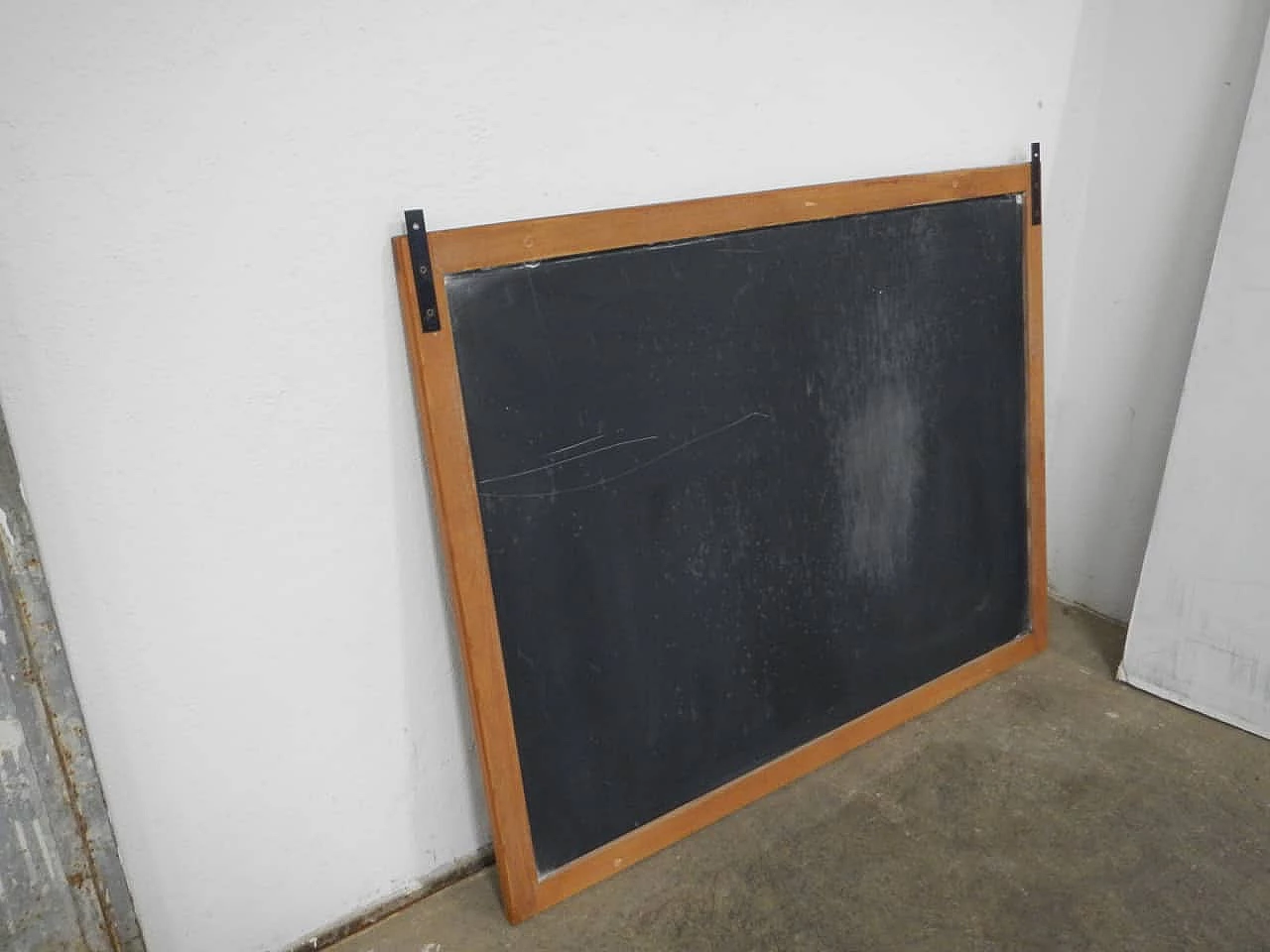 Slate school blackboard with beech frame, 1980s 8