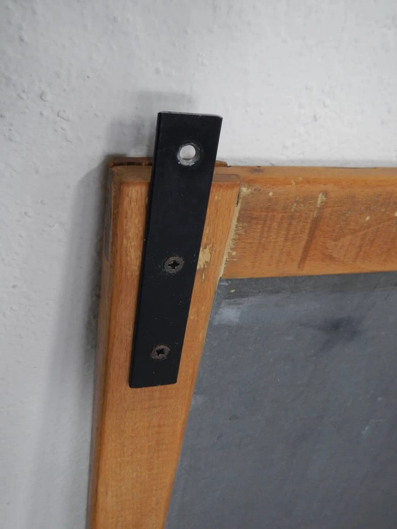 Slate and beech wall-mounted school blackboard, 1980s 9