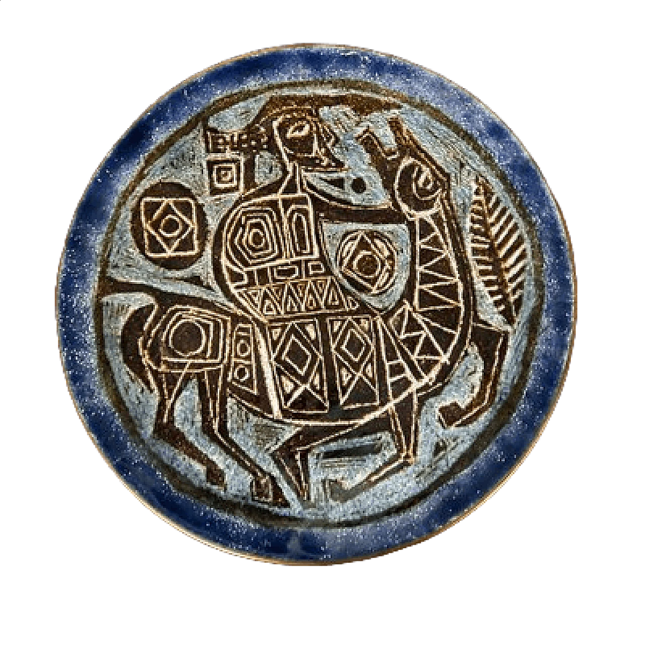 Piatto in rame smaltato di Studio Del Campo, anni '60 5