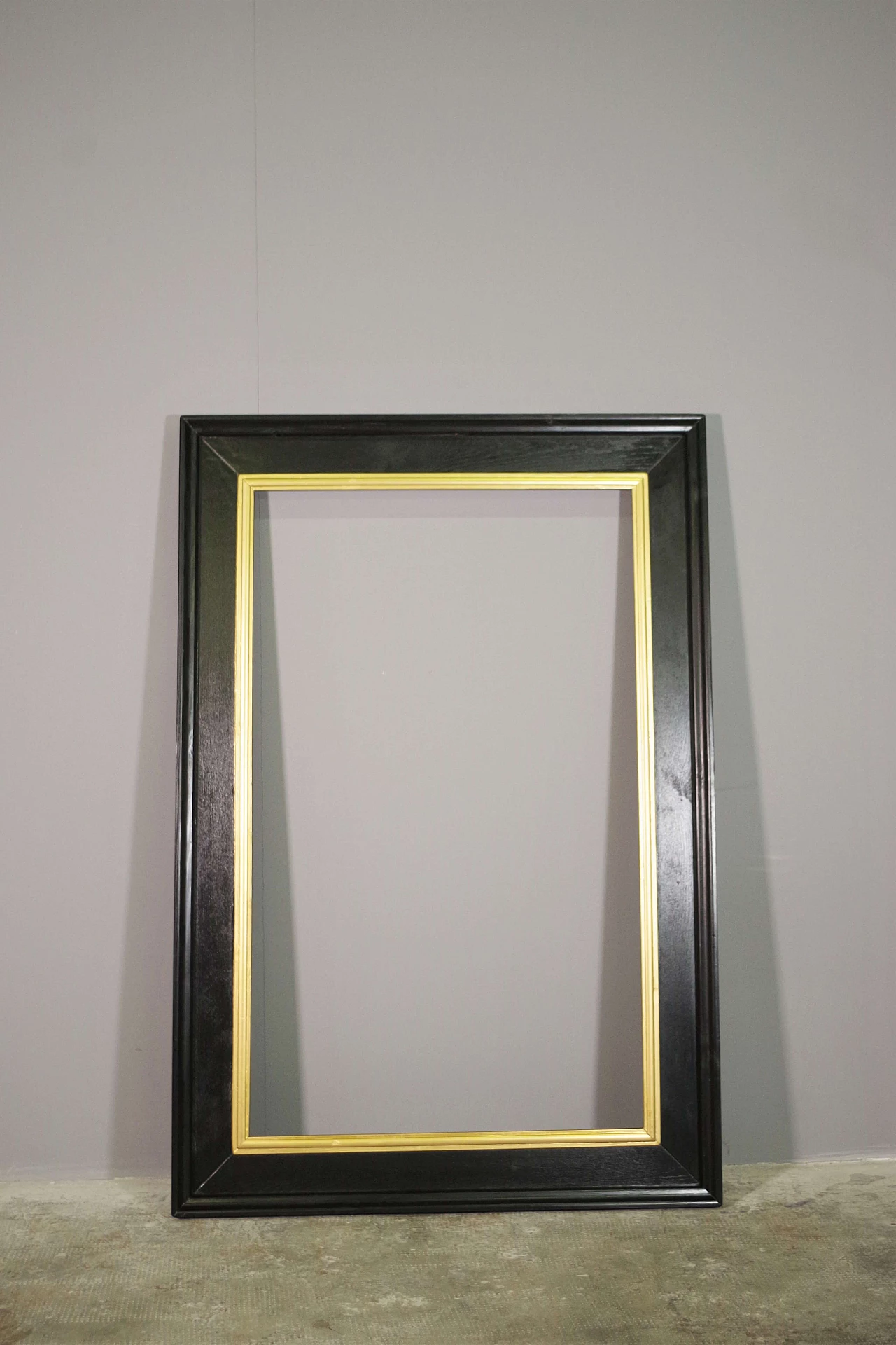 Black and gold painted spruce frame, 1990s 2