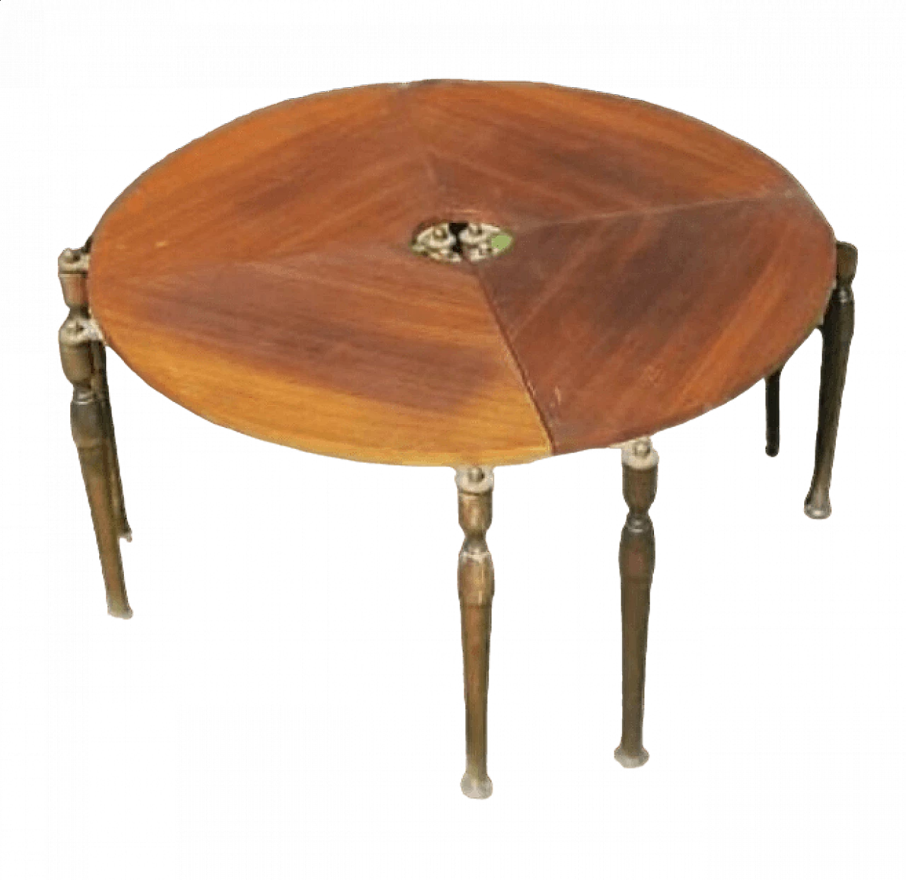 Round modular teak coffee table, 1960s 10