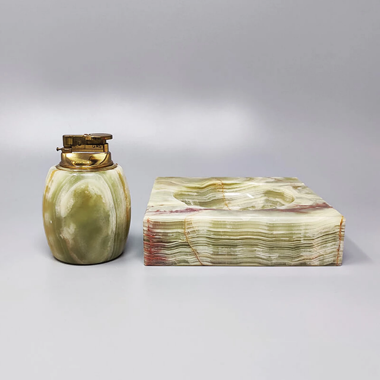 Onyx table lighter and ashtray, 1960s 2