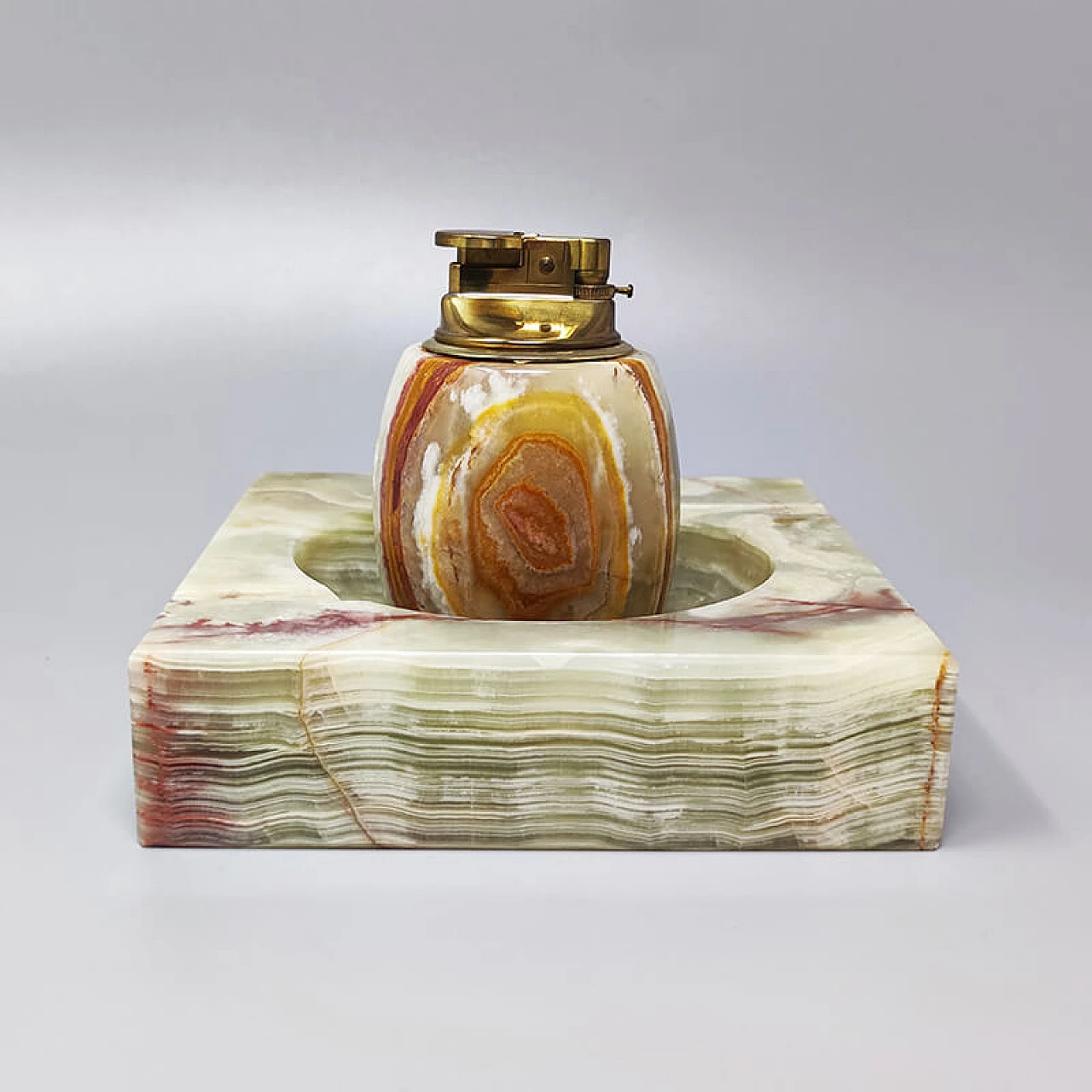 Onyx table lighter and ashtray, 1960s 3
