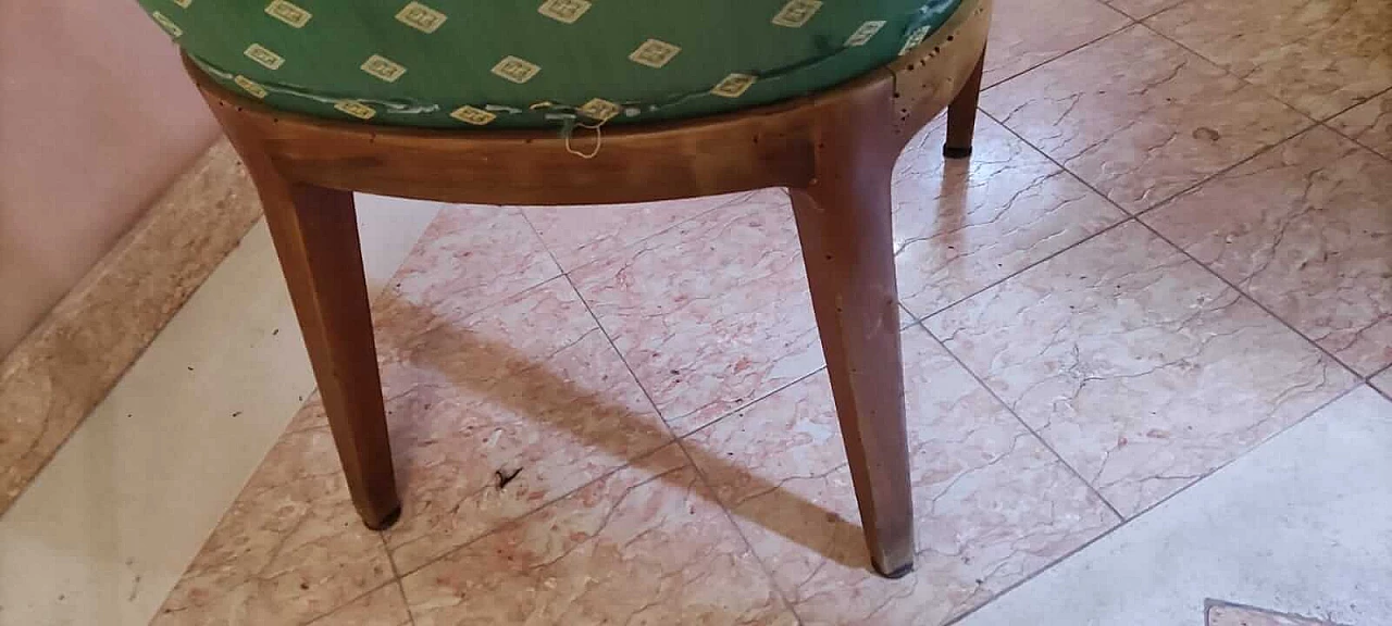 Poltrona in legno e tessuto di Figli di Amedeo Cassina, anni '50 5