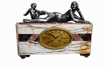 Marble clock in Art Deco style, 1930s