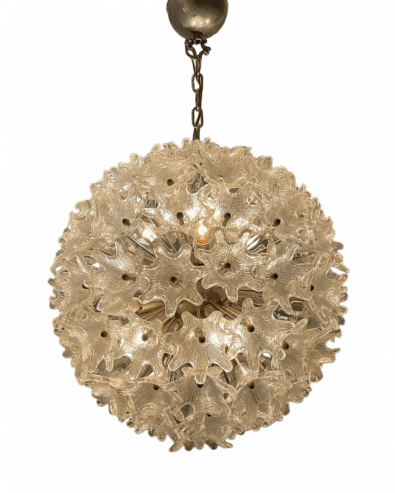 Esprit Veart Murano glass flower chandelier, 1960s 13