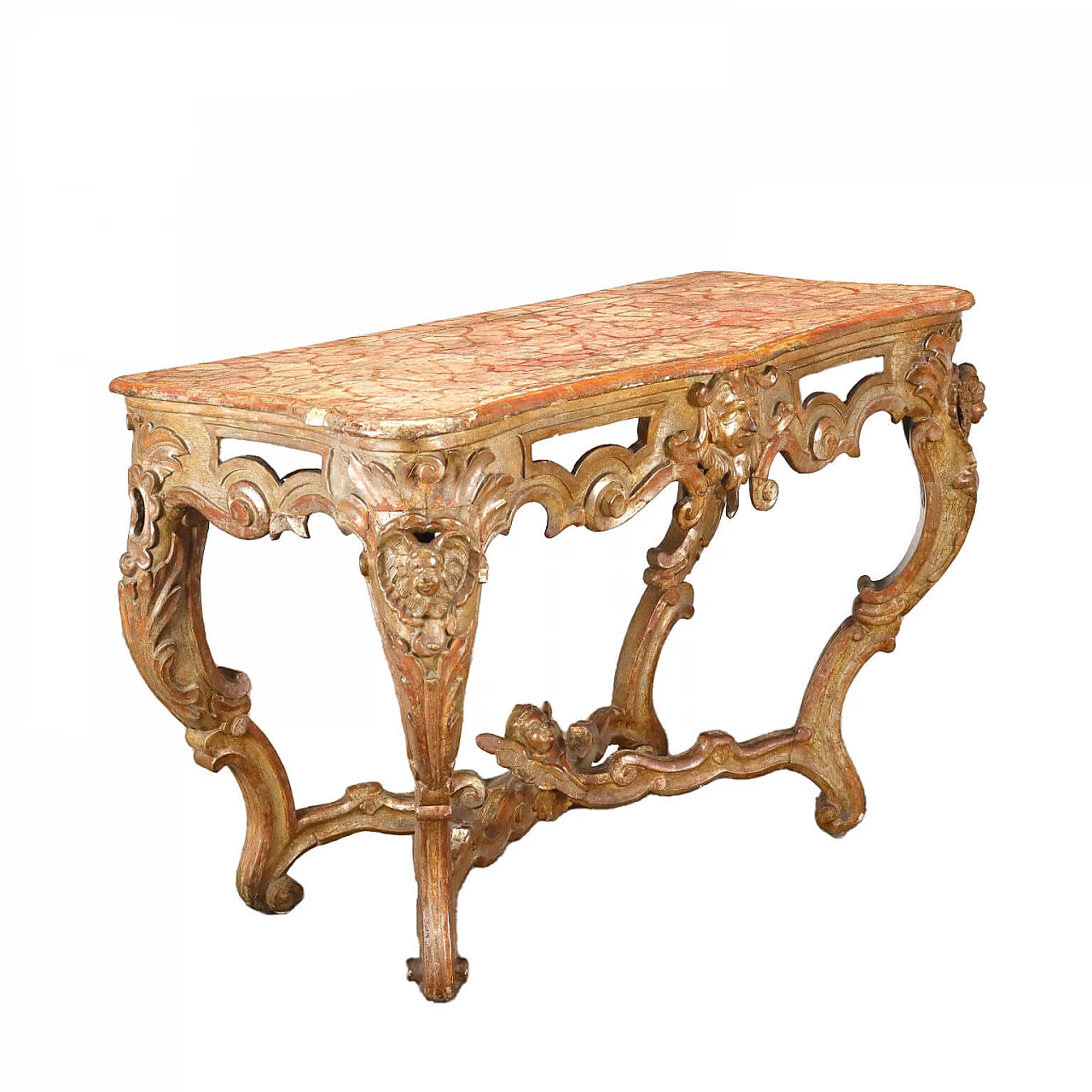 Consolle in legno dorato in stile Barocco, '700 1