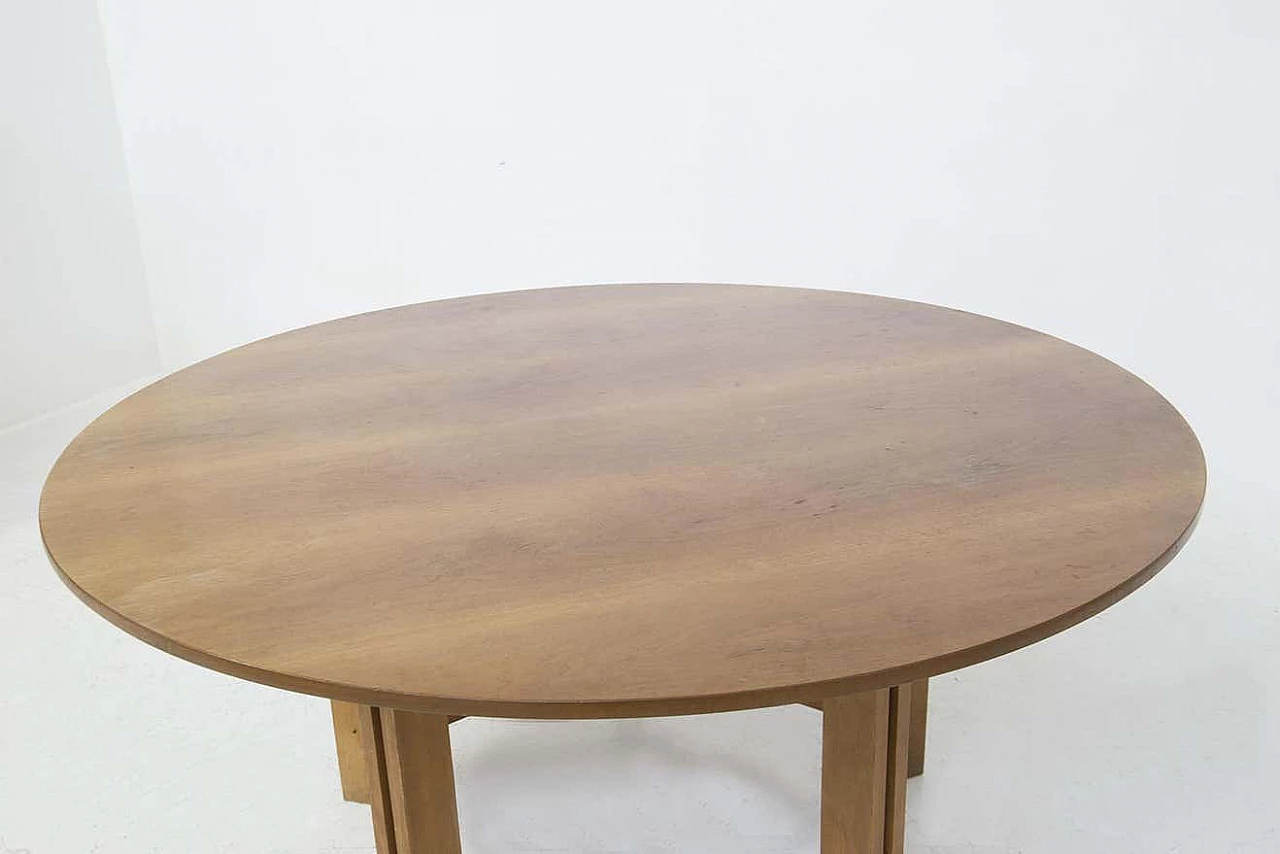 Round wooden table by Vittorio Gregotti, Lodovico Meneghetti and Giotto Stoppino, 1950s 1