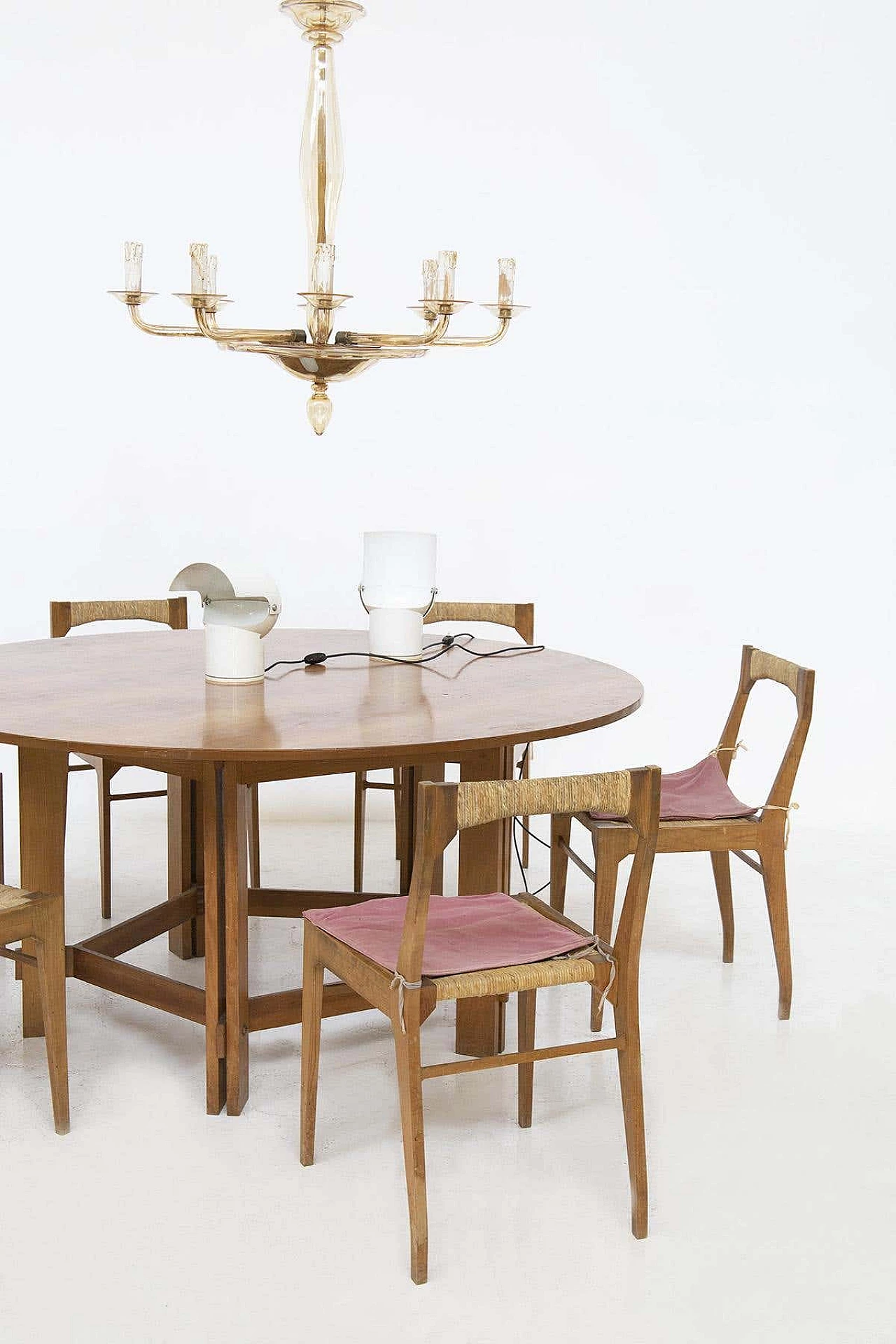 Round wooden table by Vittorio Gregotti, Lodovico Meneghetti and Giotto Stoppino, 1950s 9