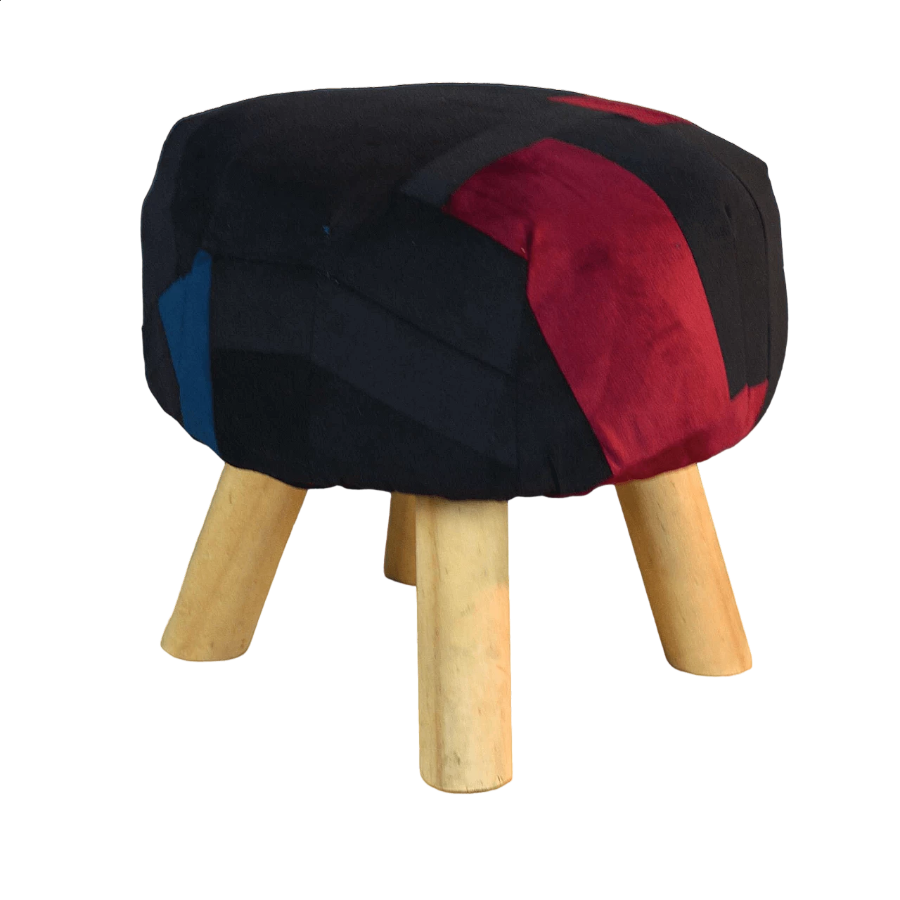 Scandinavian patchwork stool, 1990s 9