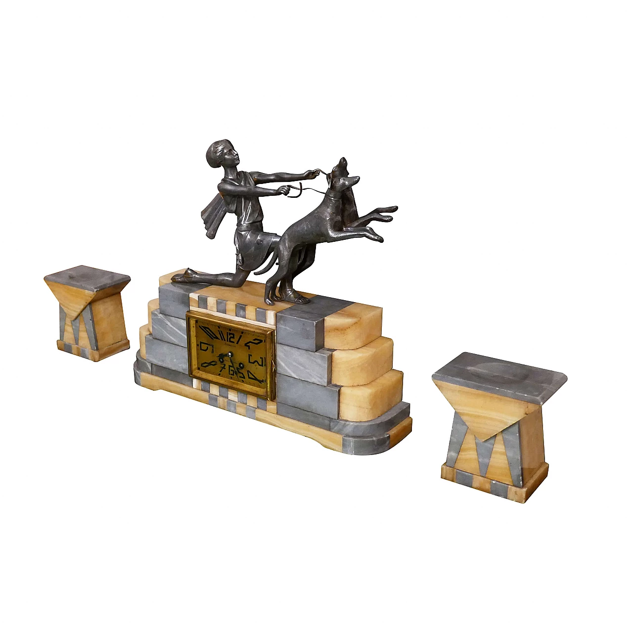 Marble clock in Art Deco style, 1930s 13