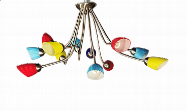 De Majo Murano glass chandelier, Poli Pò collection, 1980s