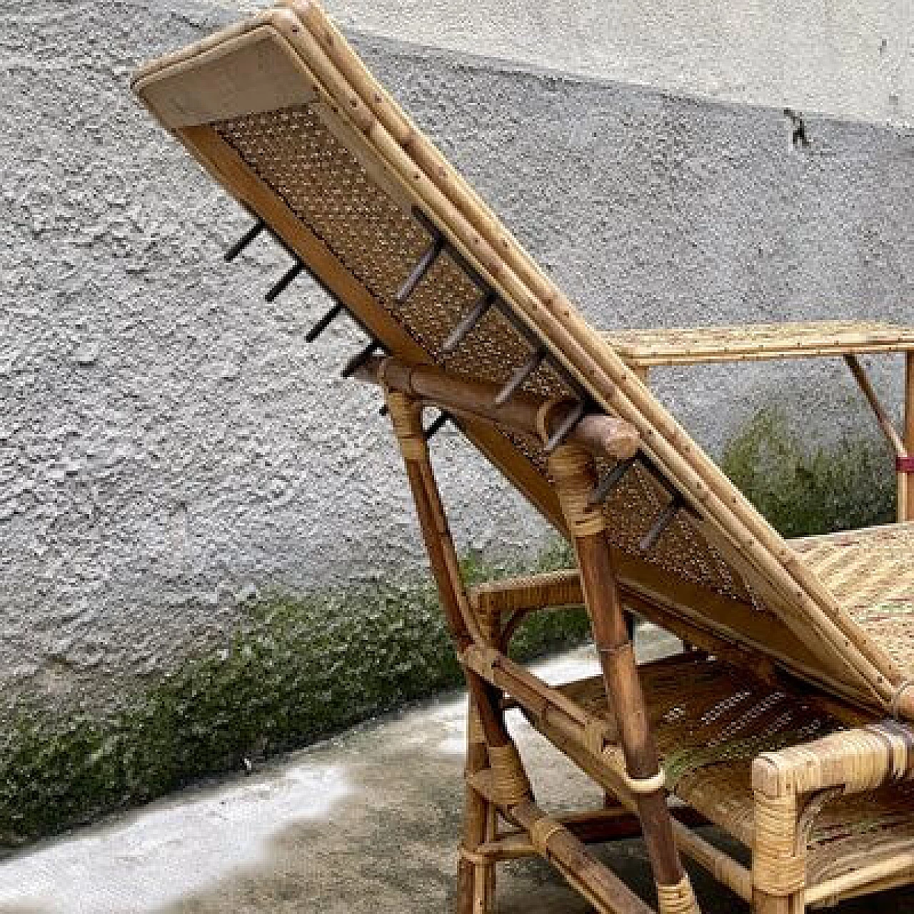 Wicker folding chaise longue, 1930s 17