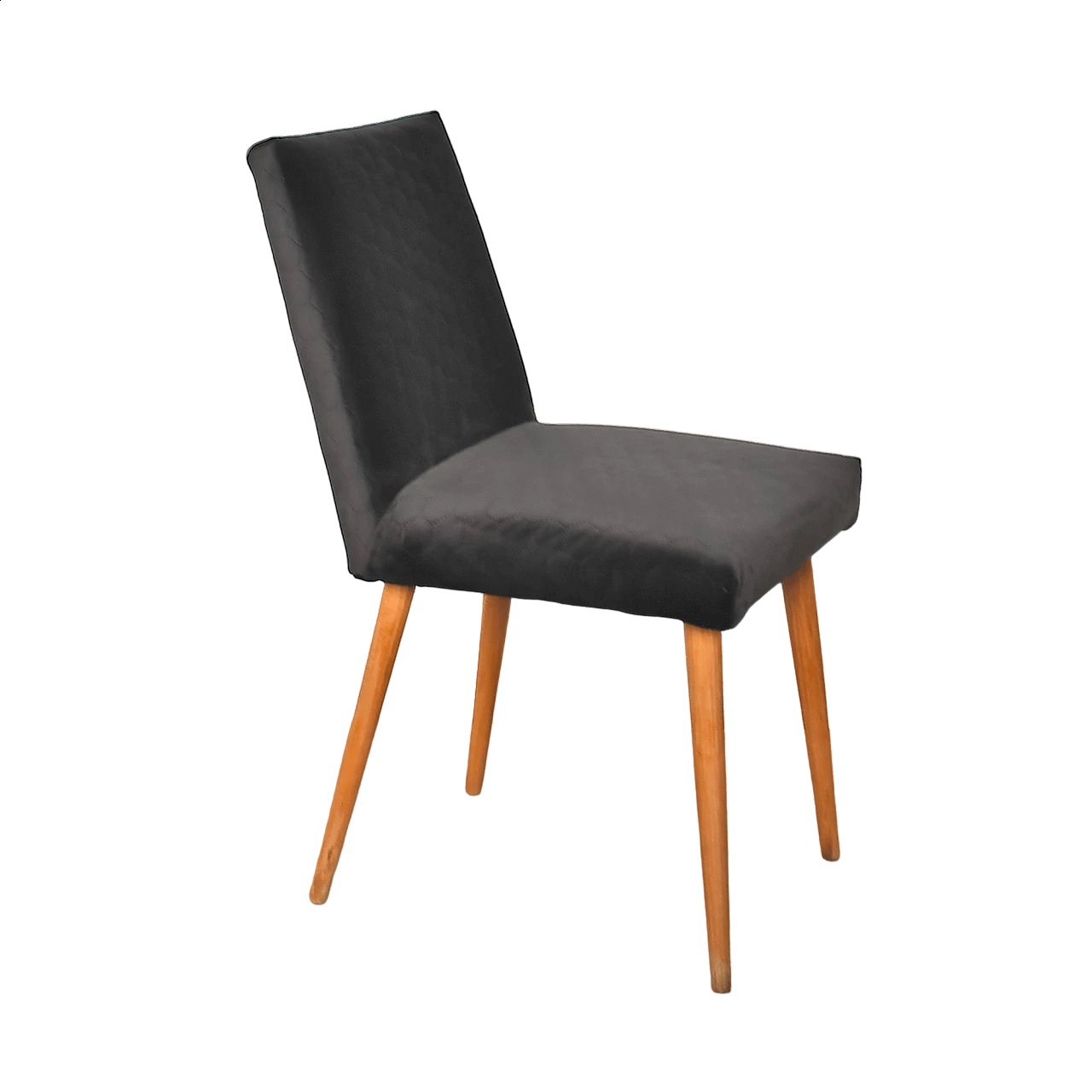 Grey upholstered beech chair 200-244 for Słupskie Fabryki Mebli, 1970s 14