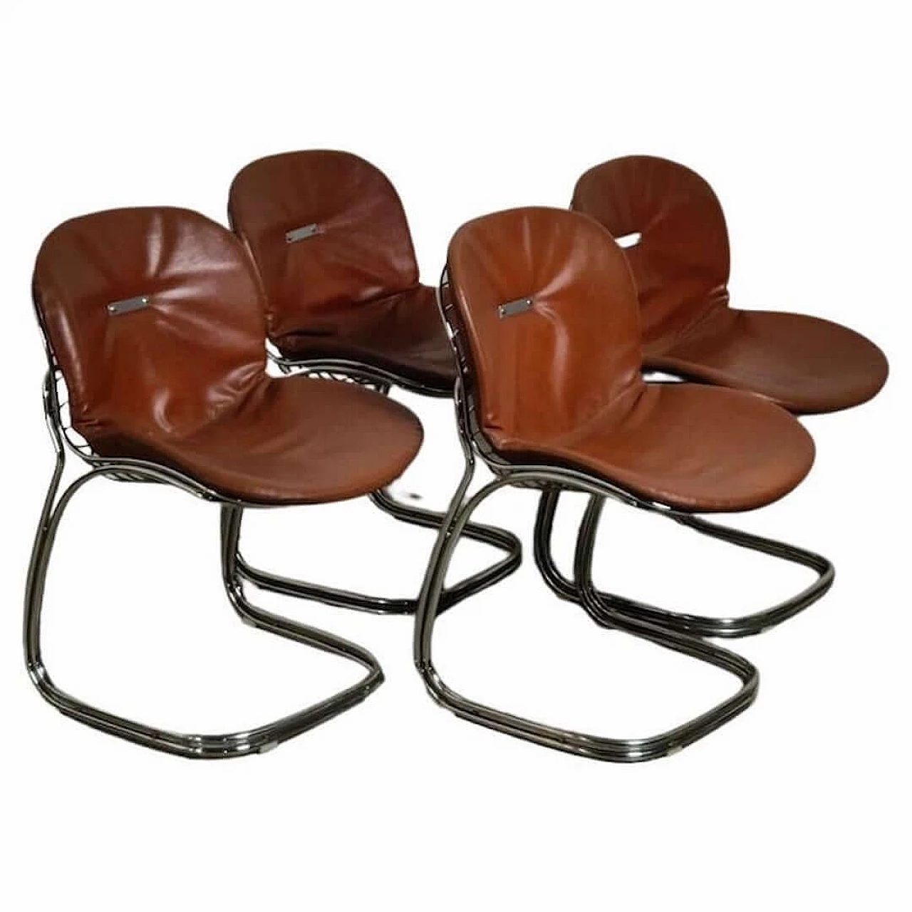 4 Sabrina chairs by Gastone Rinaldi for Rima, 1970s 1
