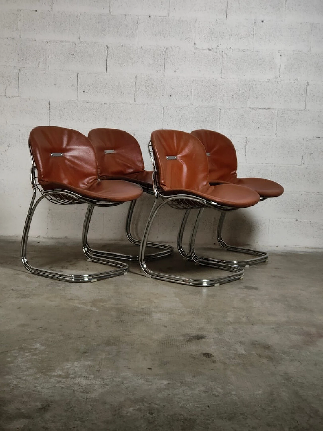4 Sabrina chairs by Gastone Rinaldi for Rima, 1970s 3