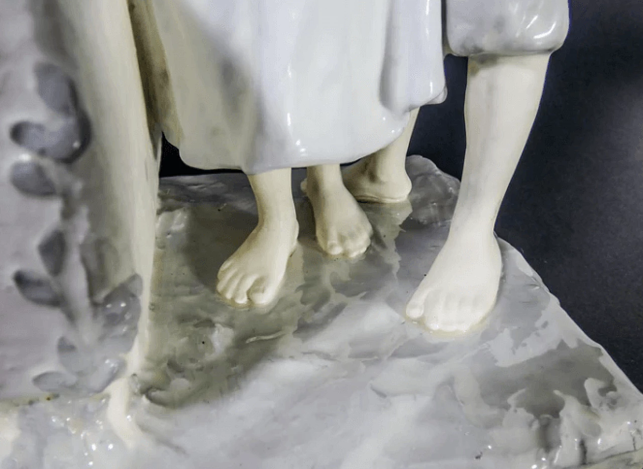 Franz Sautner, Children at the fountain, ceramic sculpture, 1920s 6