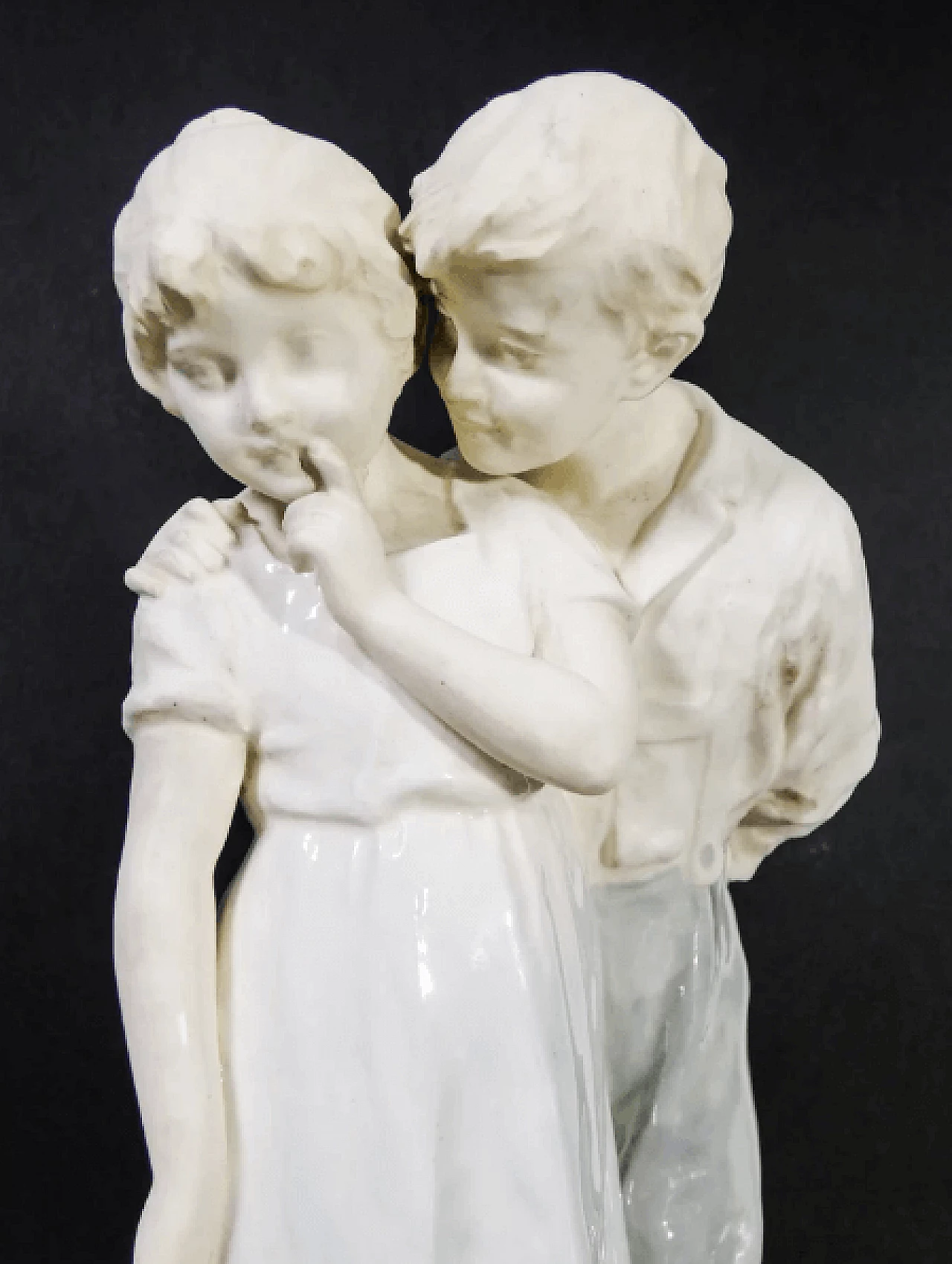 Franz Sautner, Children at the fountain, ceramic sculpture, 1920s 11