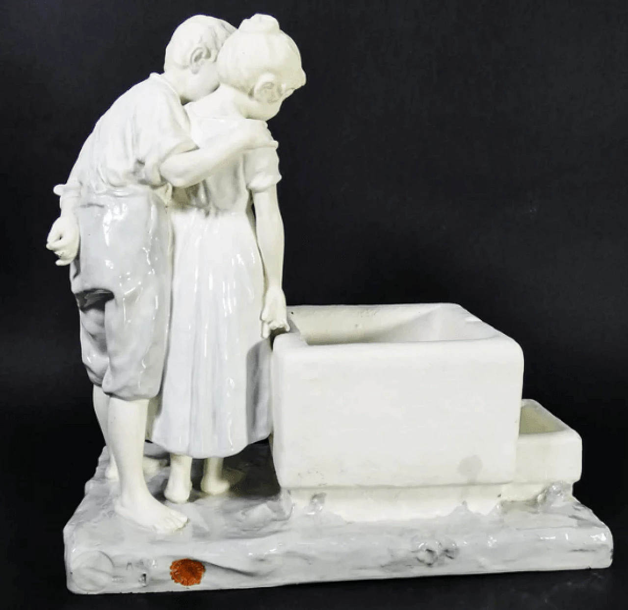 Franz Sautner, Children at the fountain, ceramic sculpture, 1920s 12
