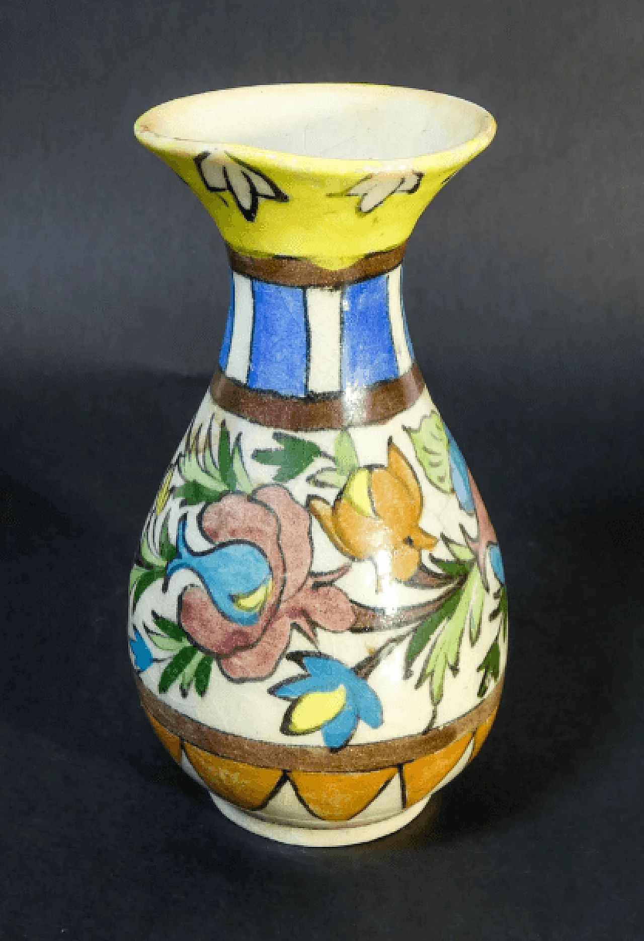 Persian painted ceramic vase, early 20th century 2