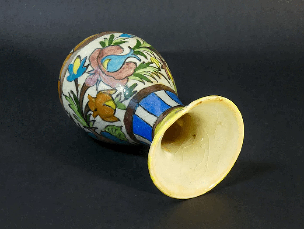 Persian painted ceramic vase, early 20th century 4