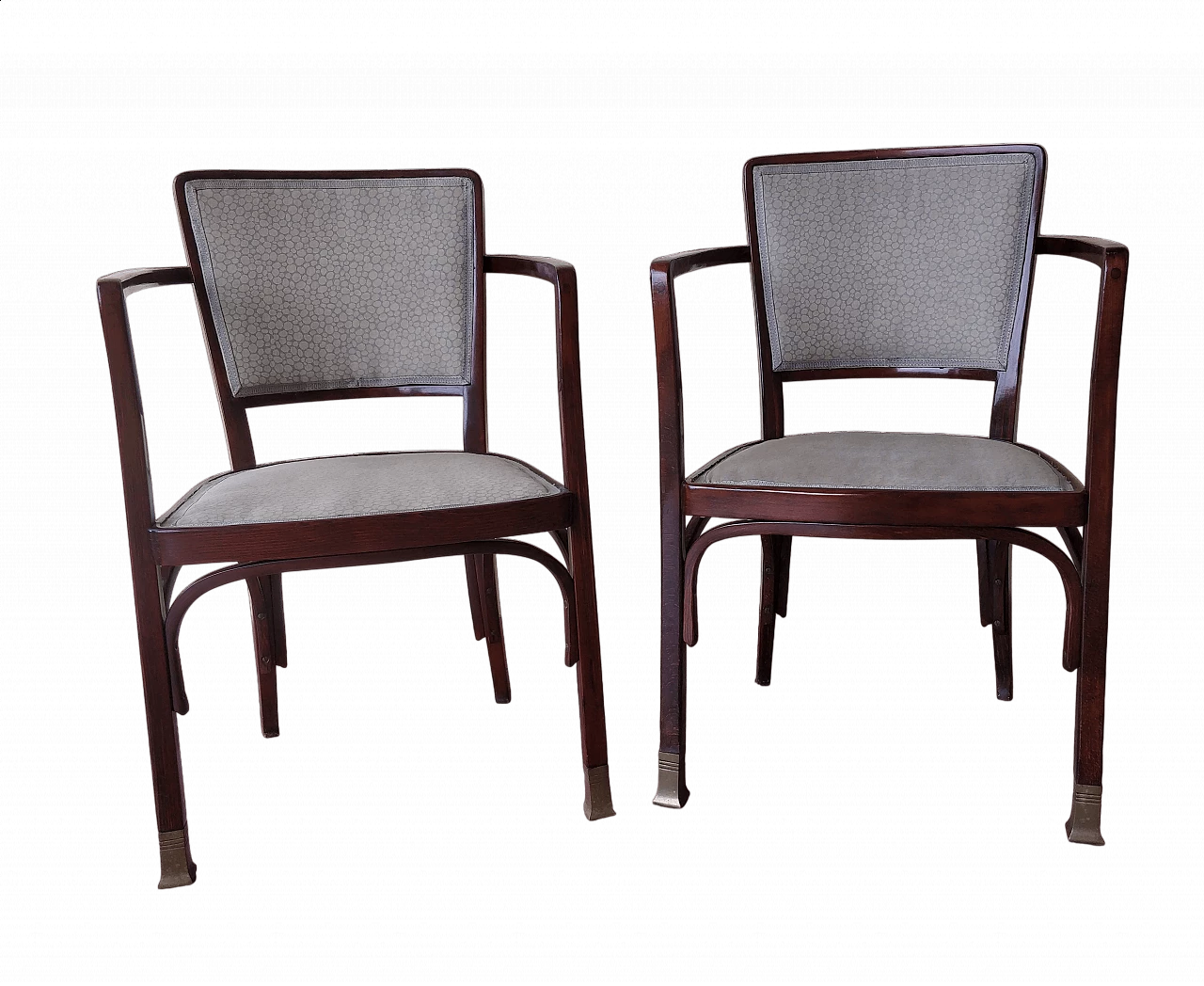 Pair of armchairs by Koloman Moser for J. & J. Kohn, early 20th century 9