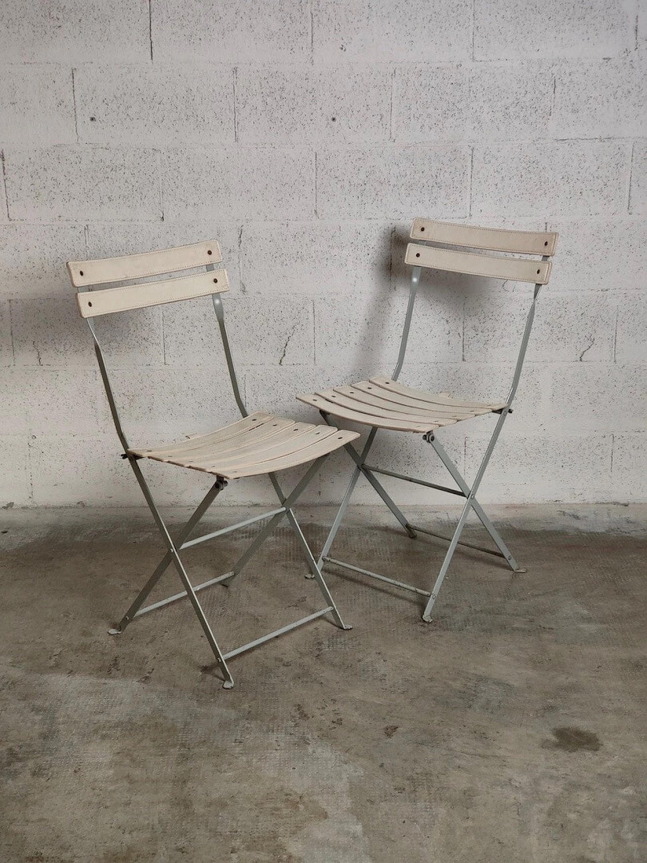 Pair of Celestina folding chairs by Marco Zanuso for Zanotta, 1980s 2