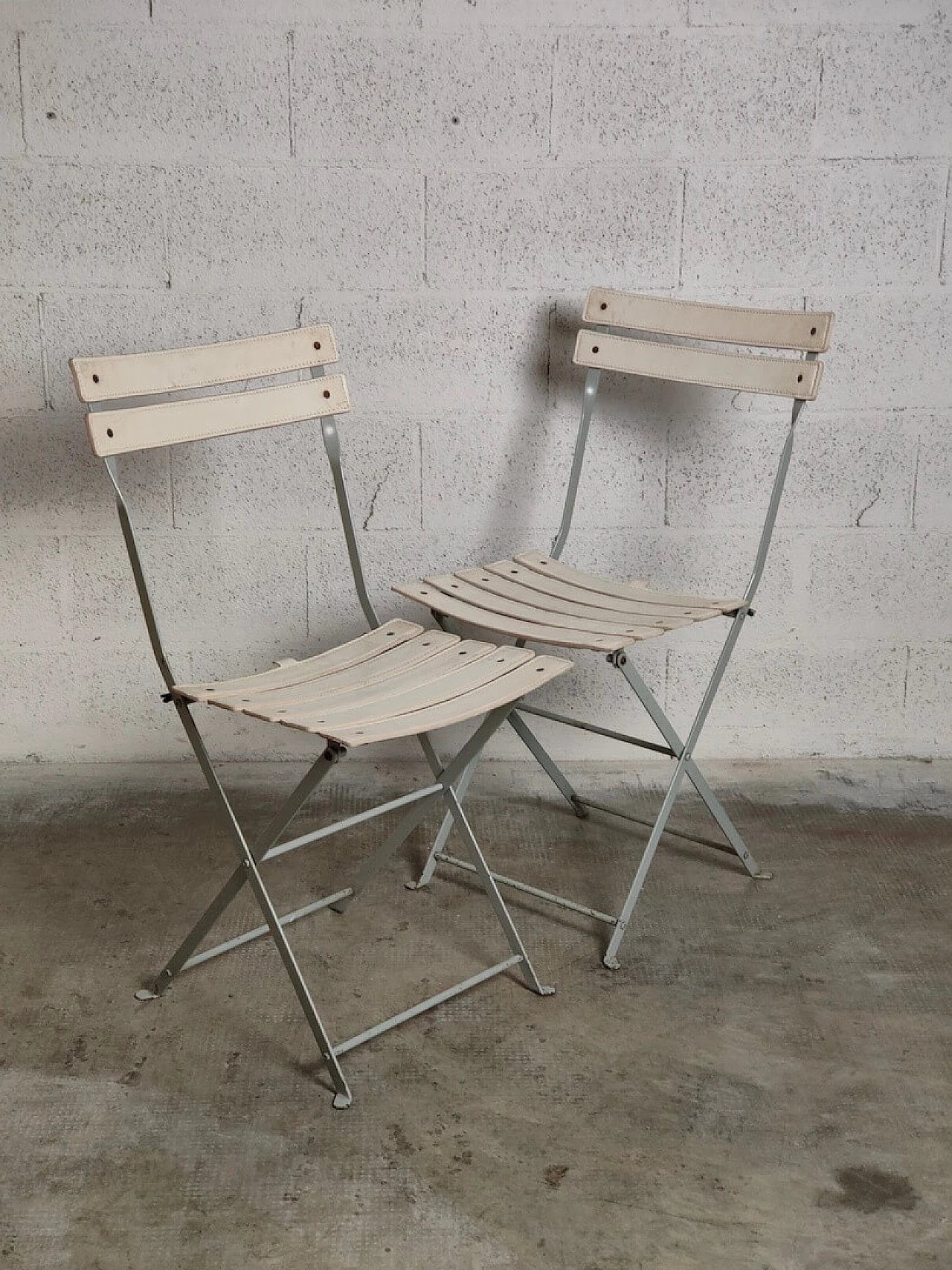 Pair of Celestina folding chairs by Marco Zanuso for Zanotta, 1980s 3