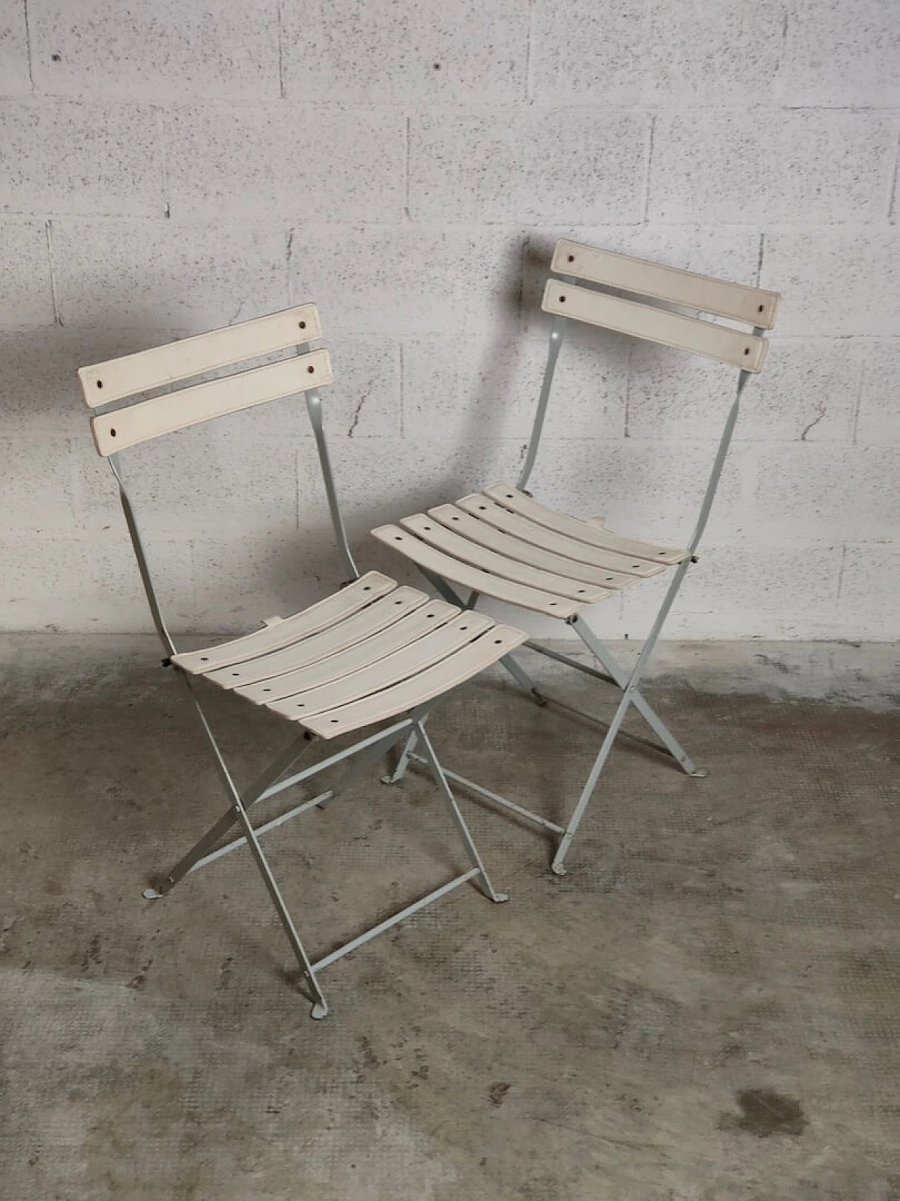 Pair of Celestina folding chairs by Marco Zanuso for Zanotta, 1980s 4