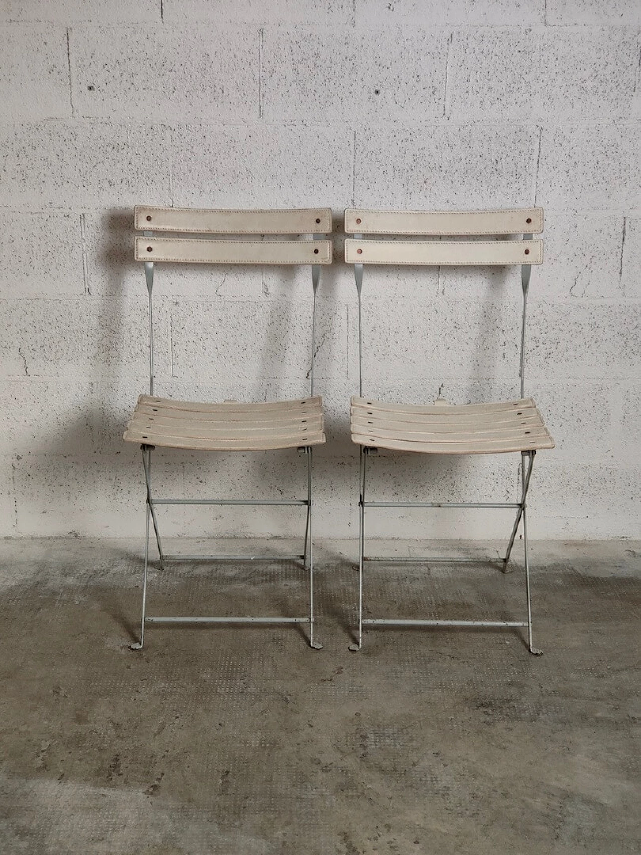 Pair of Celestina folding chairs by Marco Zanuso for Zanotta, 1980s 5