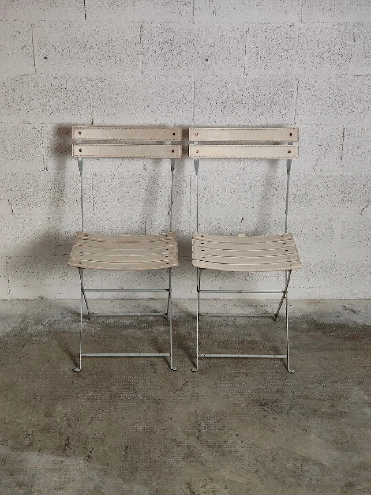Pair of Celestina folding chairs by Marco Zanuso for Zanotta, 1980s 6