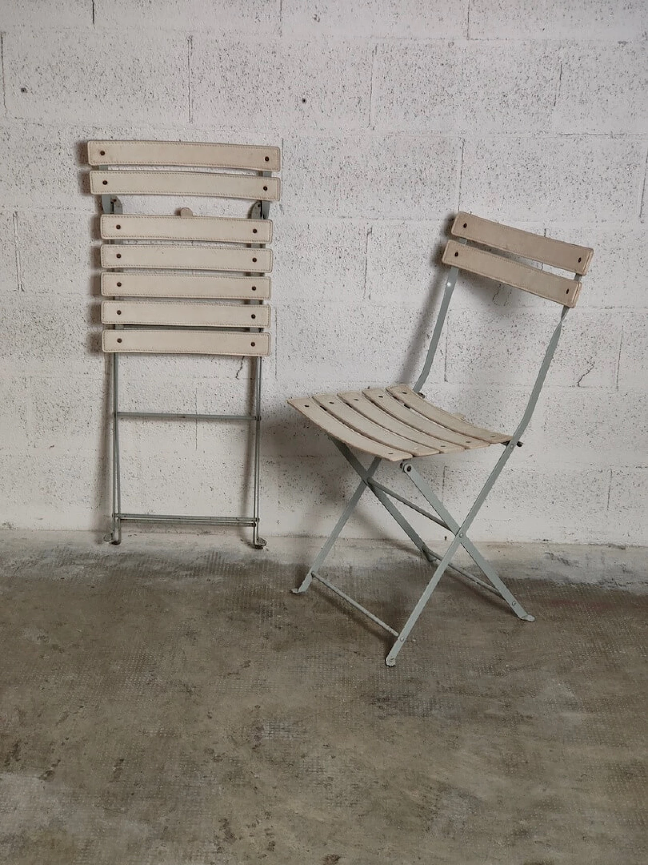 Pair of Celestina folding chairs by Marco Zanuso for Zanotta, 1980s 10