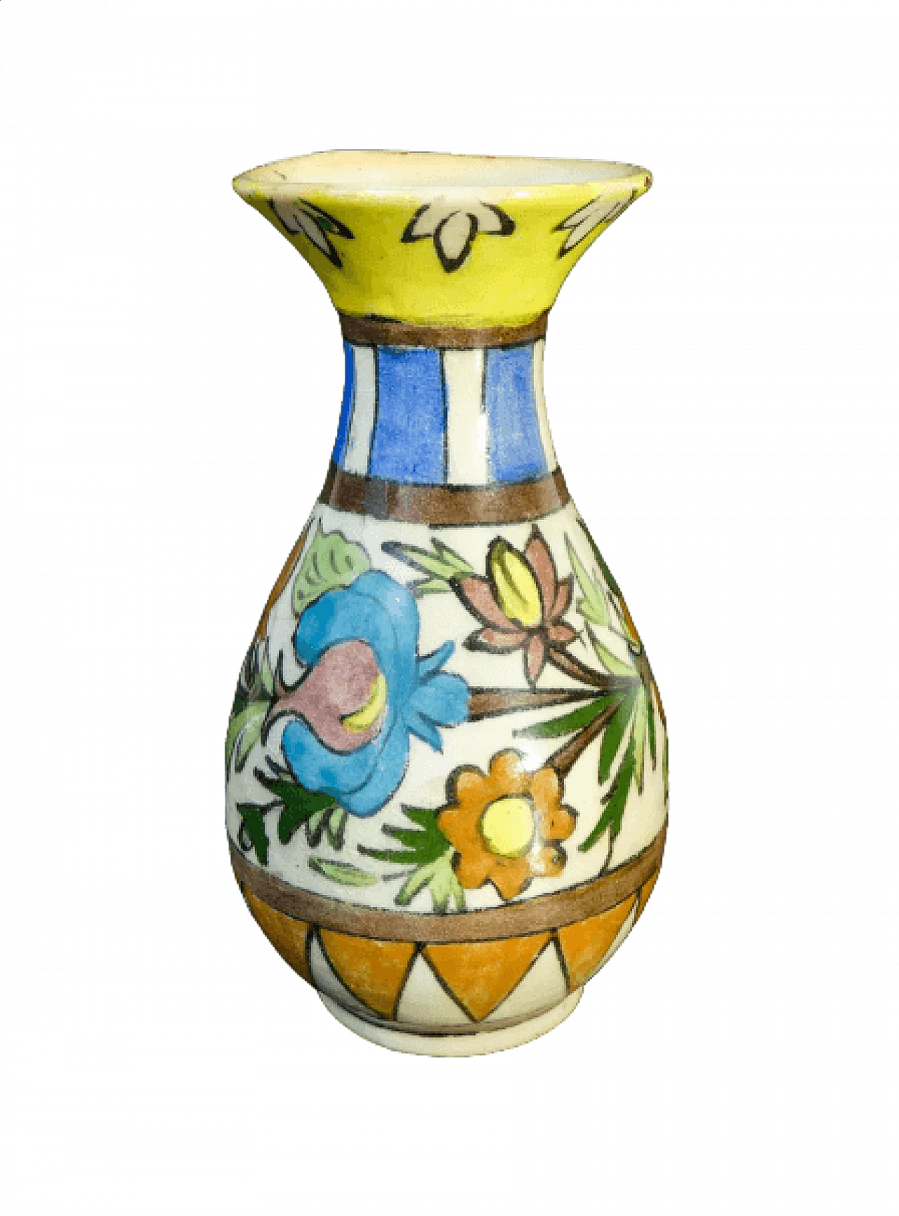 Persian painted ceramic vase, early 20th century 6