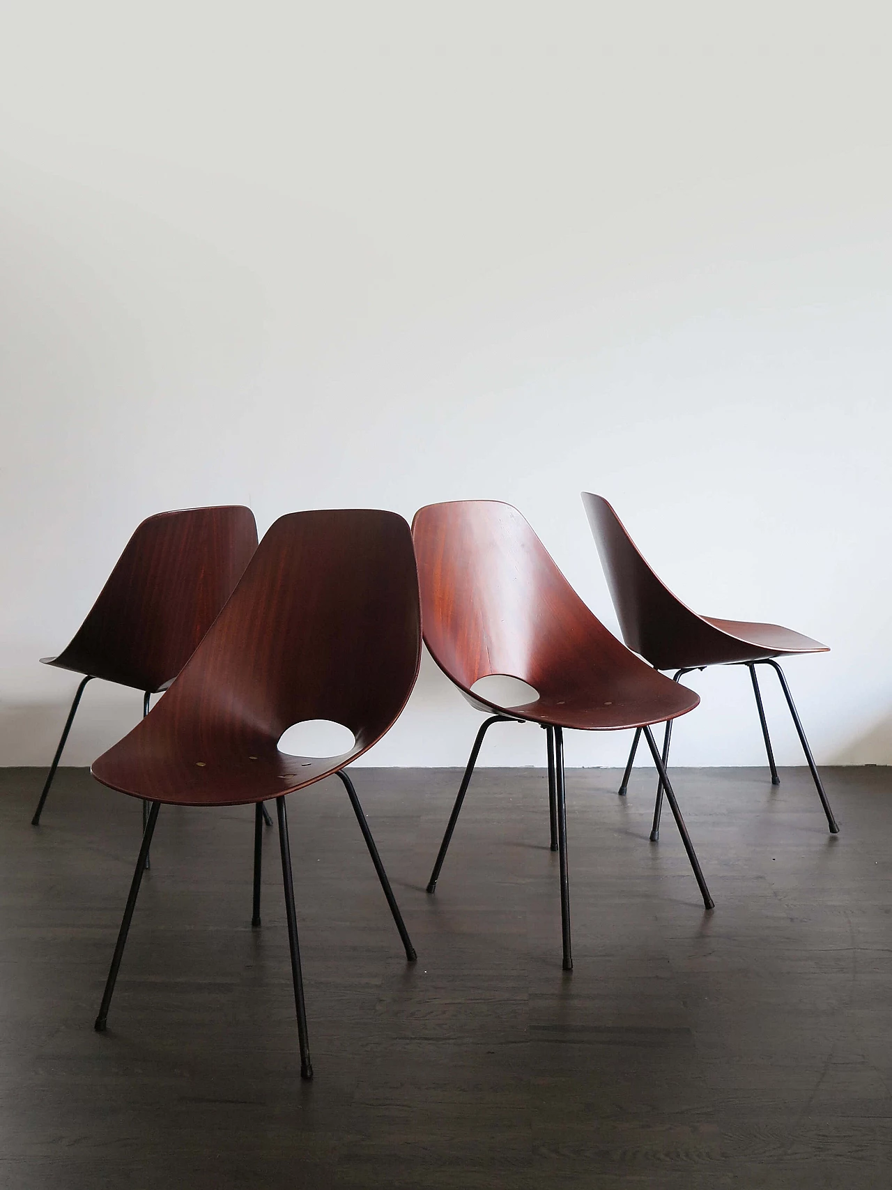 4 Medea chairs by Vittorio Nobili for Fratelli Tagliabue, 1950s 1