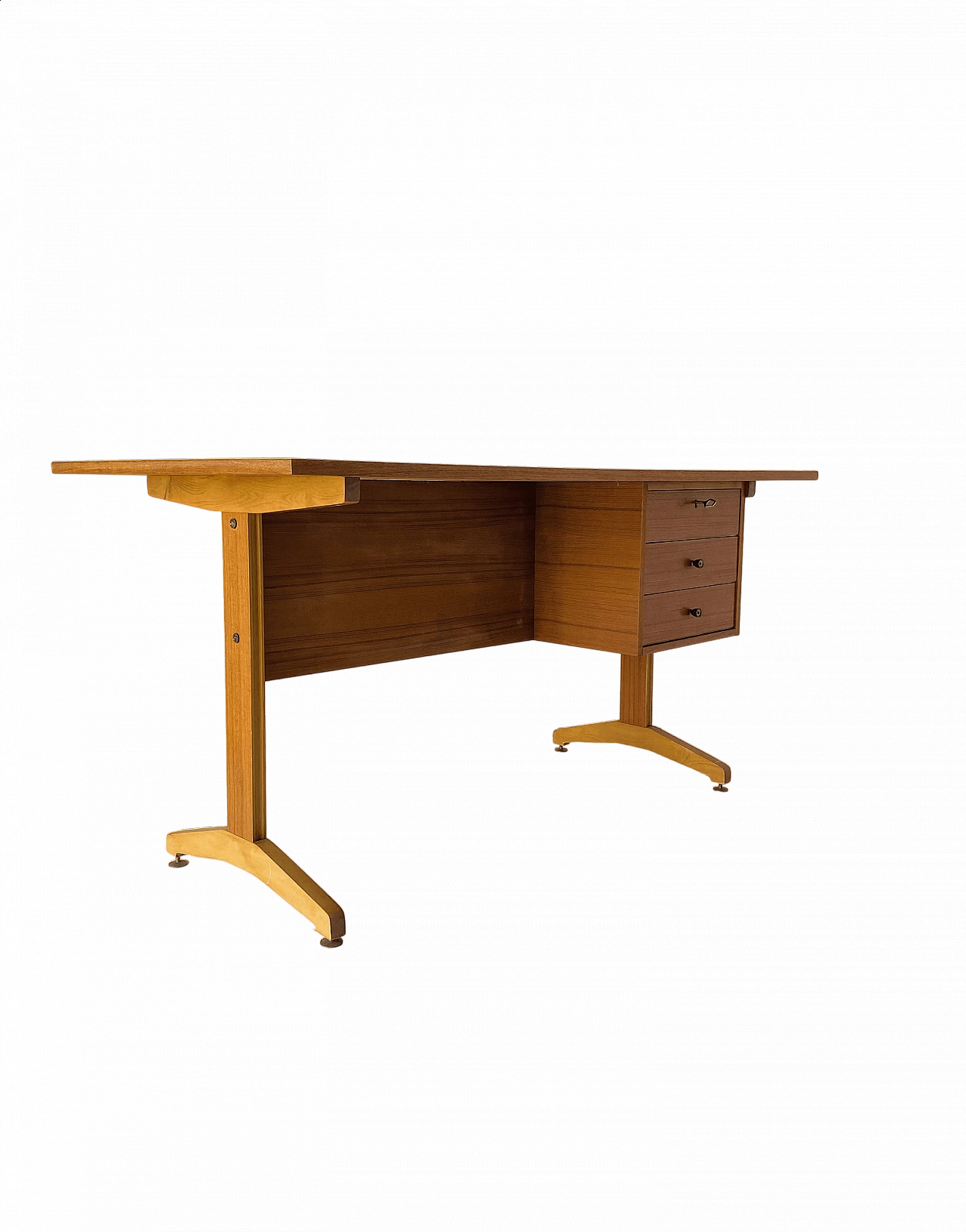 Scrivania in teak, anni '60 14